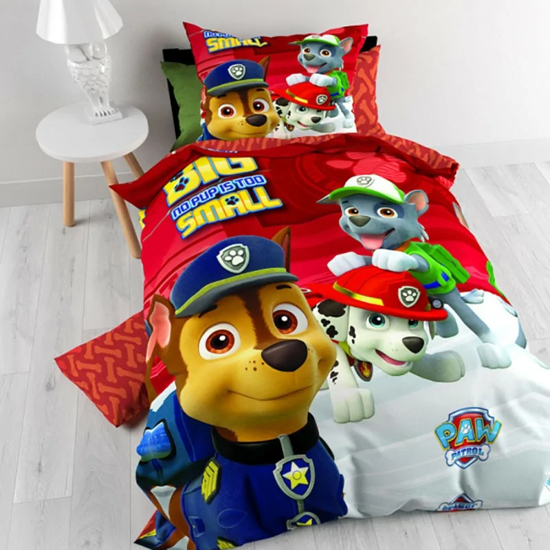 Housse de Couette Paw Patrol Pat Patrouille Rouge Housse de Couette Paw Patrol Pat Patrouille Rouge