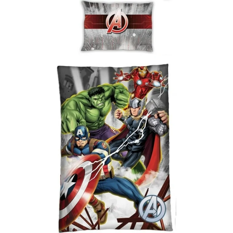 Parure de lit Avengers Marvel pour 1 personne (140x200cm)